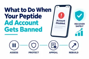 What to do do when your peptide ad account gets banned